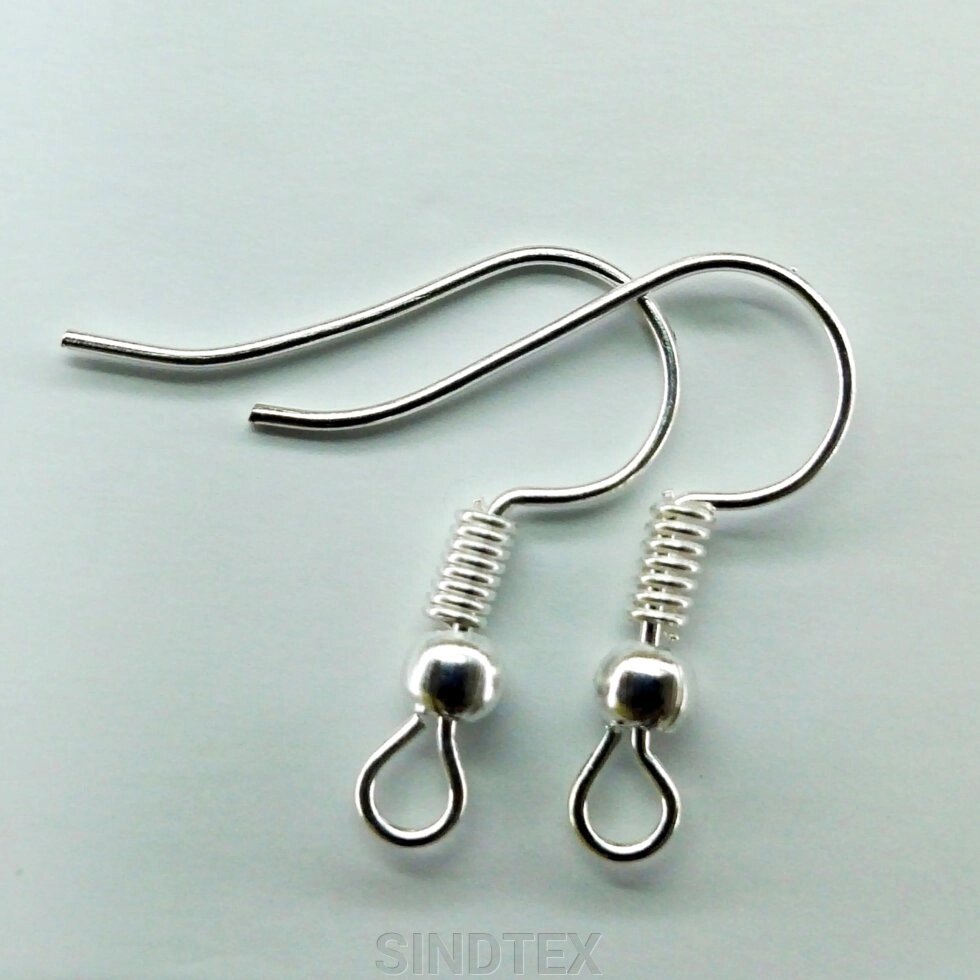 (50шт) Швензи для сережок 20 мм - срібло від компанії SINDTEX - фото 1