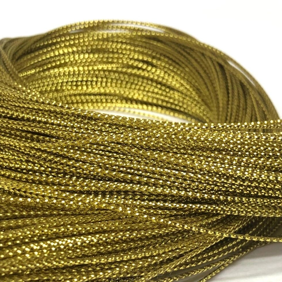 90м-Шнур люрексовий 1мм, колір-золото від компанії SINDTEX - фото 1