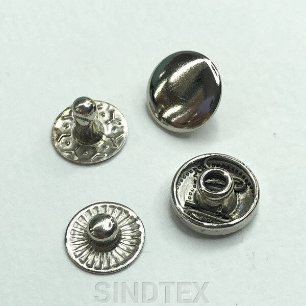 Альфа-кнопка 10 мм нікель VT-2 (50шт) (101101) від компанії SINDTEX - фото 1