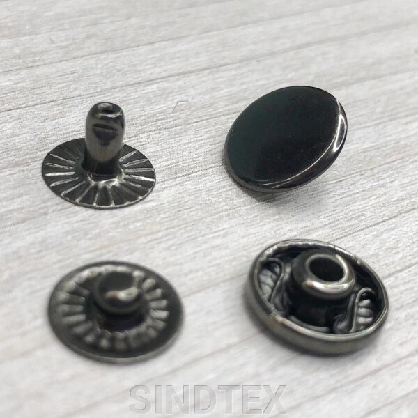 Альфа -кнопка 12,5 мм Чорний нікель (50 шт.) (102202) від компанії SINDTEX - фото 1