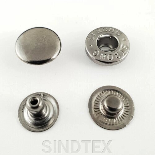 Альфа-кнопка 12,5 мм темний нікель нержавіючий # 54 (720шт) (102202) від компанії SINDTEX - фото 1