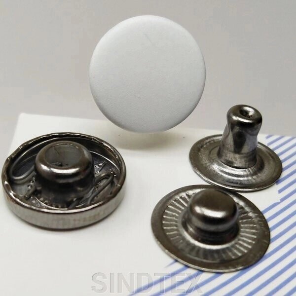 Альфа-кнопка 15 мм білий матовий (10шт) (103303) від компанії SINDTEX - фото 1