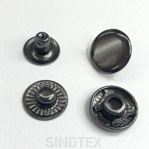 Альфа -кнопка - 15 мм чорний нікель (50 шт.) (103303) від компанії SINDTEX - фото 1