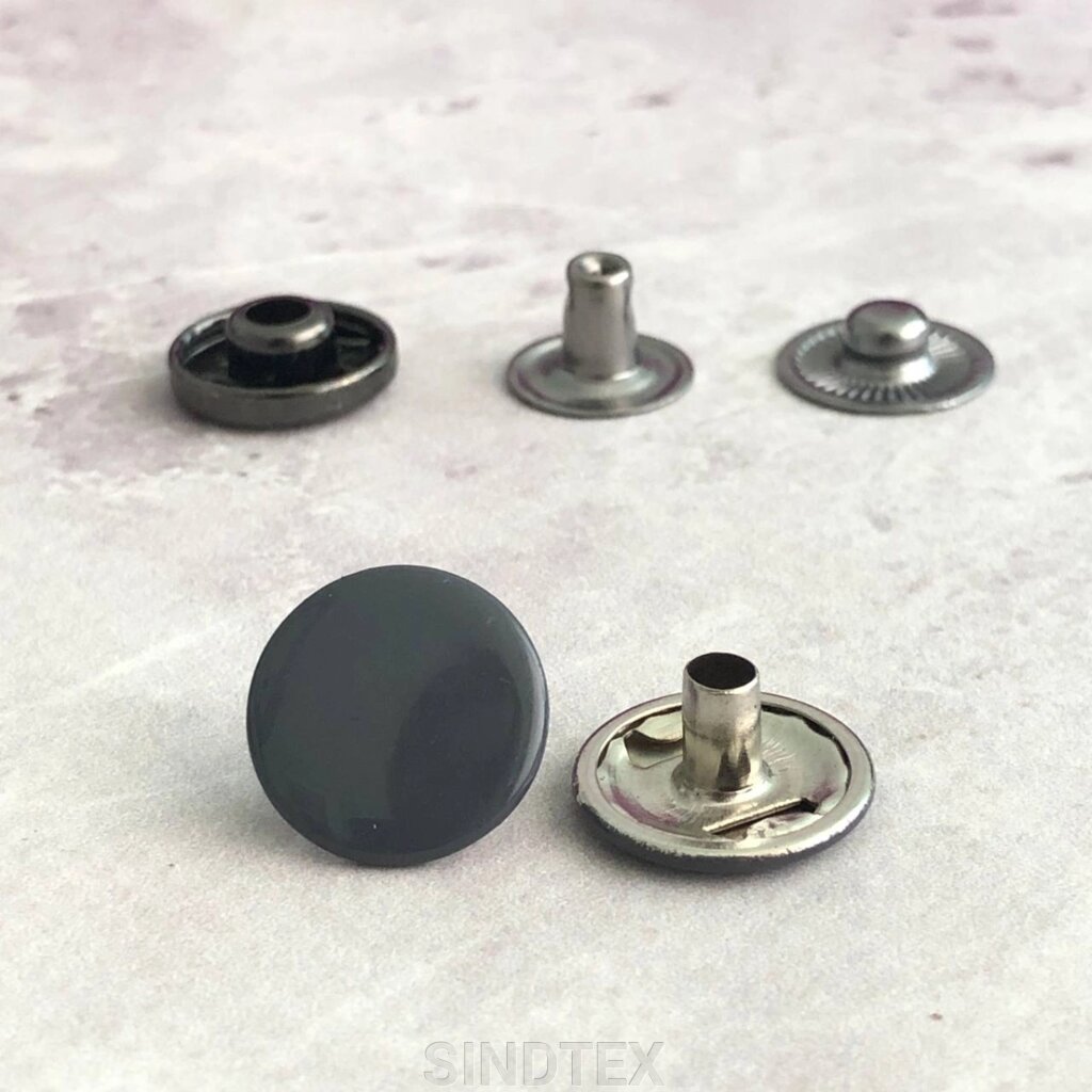 Альфа-кнопка 15 мм сірий (10шт) (103303) від компанії SINDTEX - фото 1