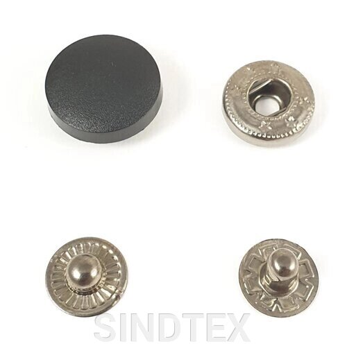 Альфа-кнопка 17 мм пластиковий капелюшок чорний К (720шт) (105505) від компанії SINDTEX - фото 1