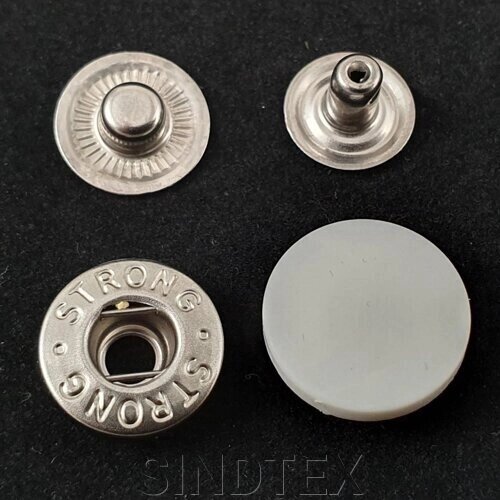Альфа-кнопка біла пластиковий капелюшок 17 мм (105505) від компанії SINDTEX - фото 1