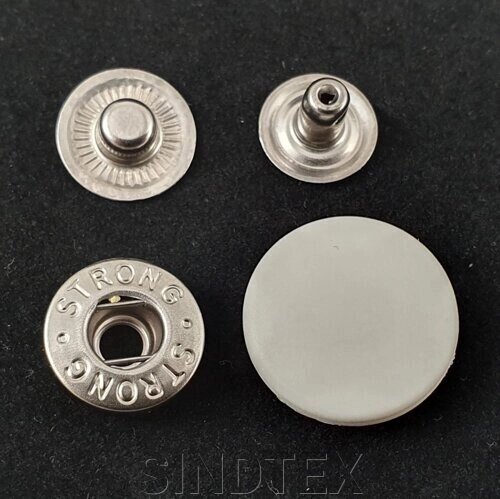 Альфа-кнопка білий пластиковий капелюшок 20 мм (106606) від компанії SINDTEX - фото 1