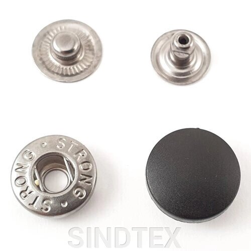 Альфа-кнопка чорна пластиковий капелюшок 17 мм (105505) від компанії SINDTEX - фото 1