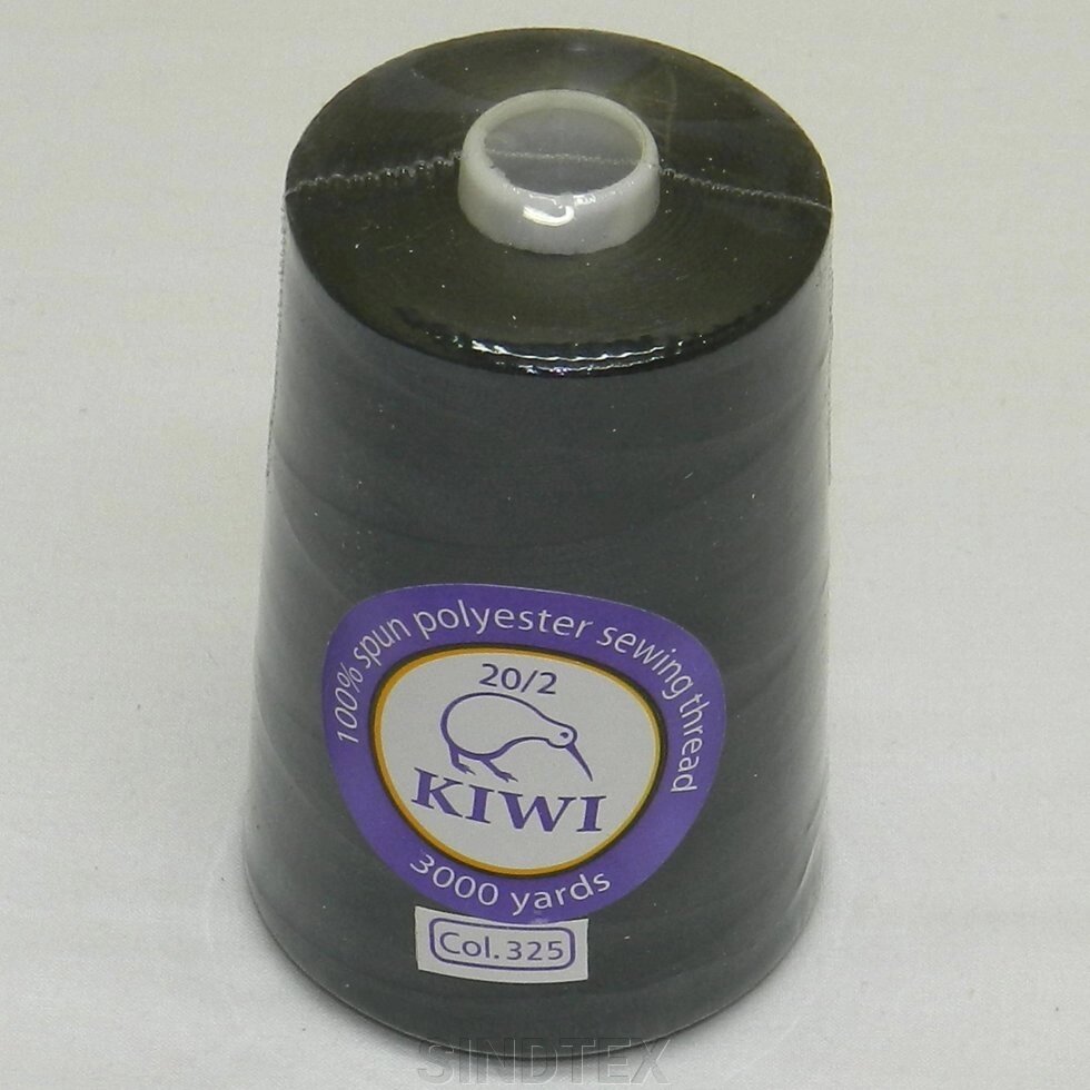 Армовані Kiwi (ківі) нитки 20/2 3000 ярдів, чорні від компанії SINDTEX - фото 1