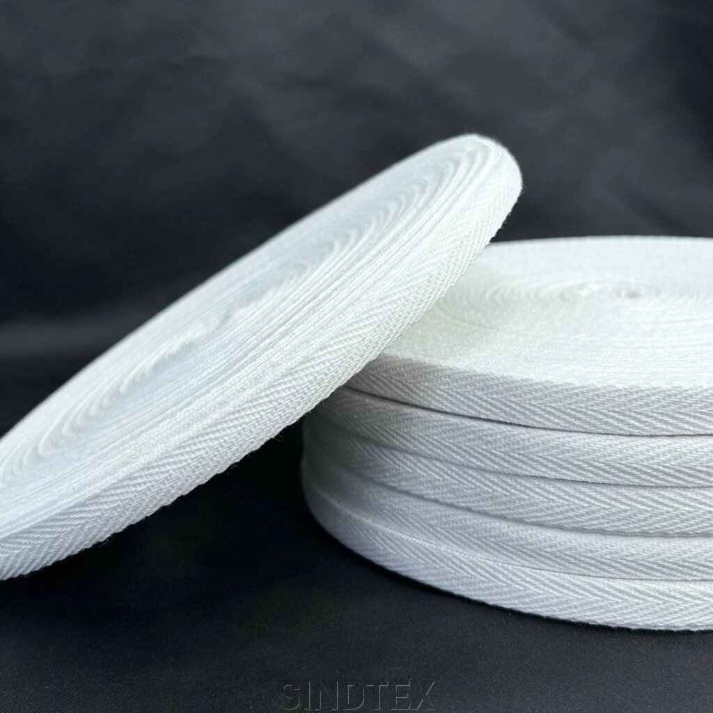 Біла кіперна стрічка 1 см (кіперна тасьма 10мм) від компанії SINDTEX - фото 1
