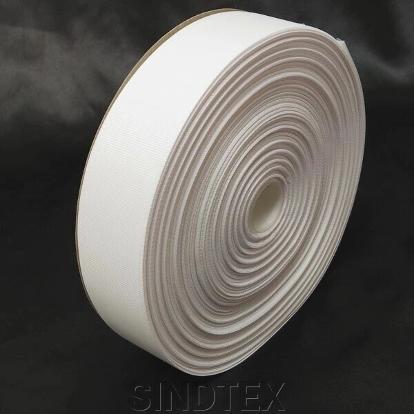 Білий колір, 4 см. Репсова стрічка 1м. від компанії SINDTEX - фото 1