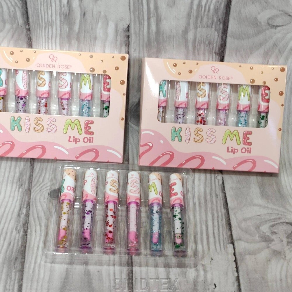 Блиск для губ із блискітками Qoiden Rose Kiss Me Lip Oil від компанії SINDTEX - фото 1