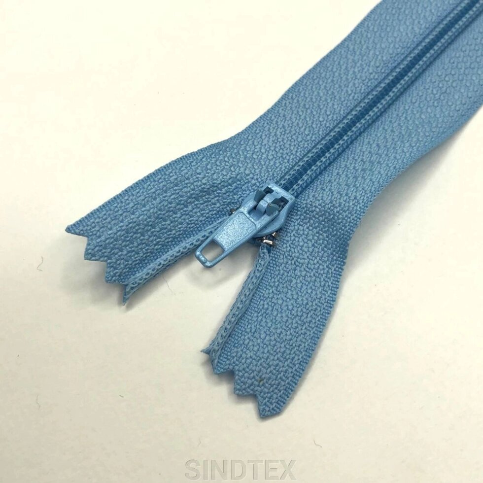 Блискавка брючна 18 см, блакитна від компанії SINDTEX - фото 1
