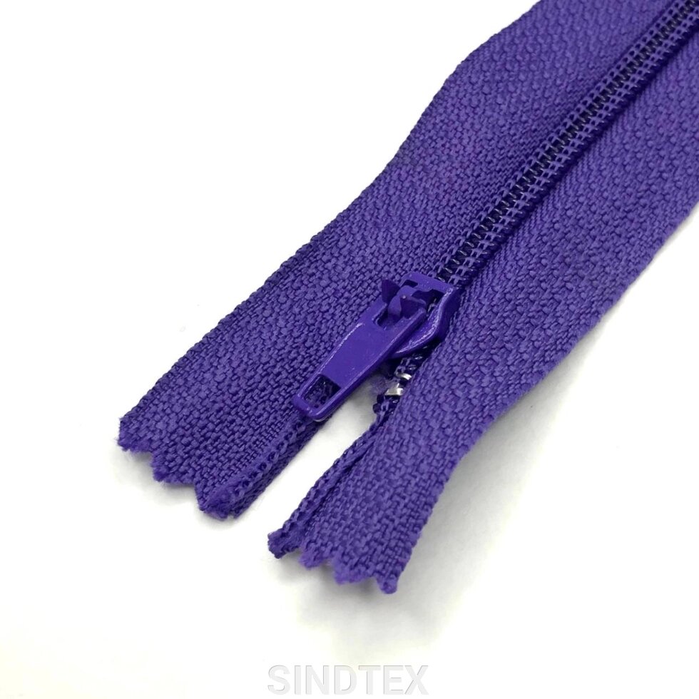 Блискавка брючна 18 см, фіолетовий від компанії SINDTEX - фото 1