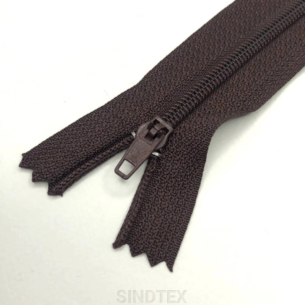 Блискавка брючна 18 см, коричнева від компанії SINDTEX - фото 1