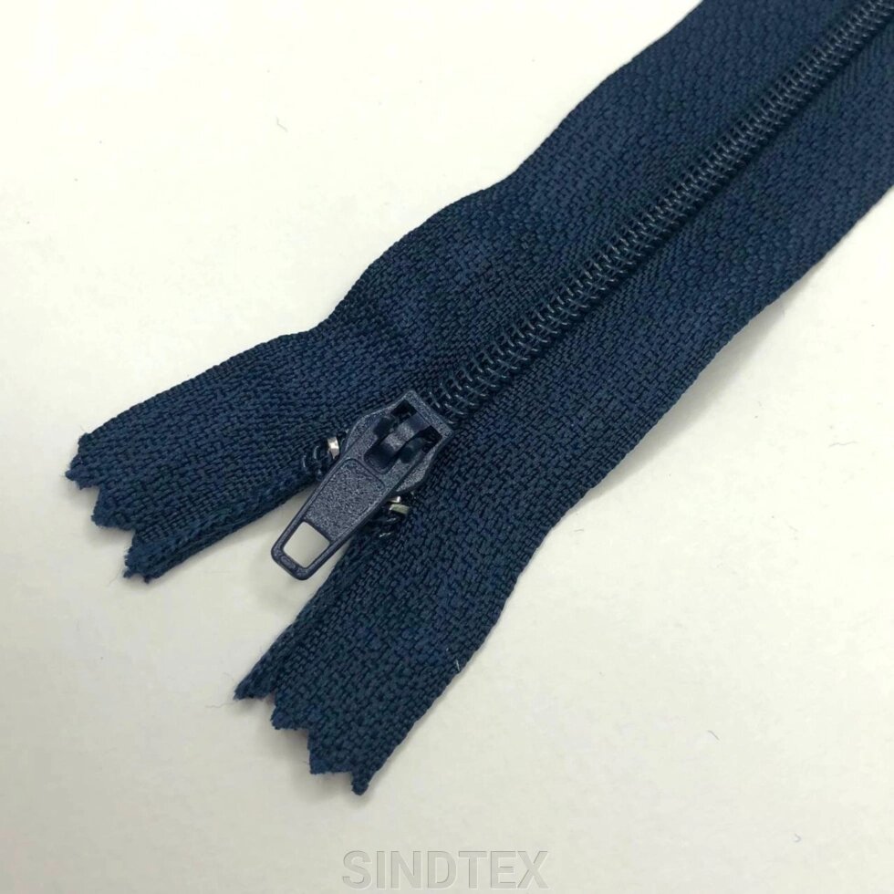 Блискавка брючна 18 см, темно-синій від компанії SINDTEX - фото 1