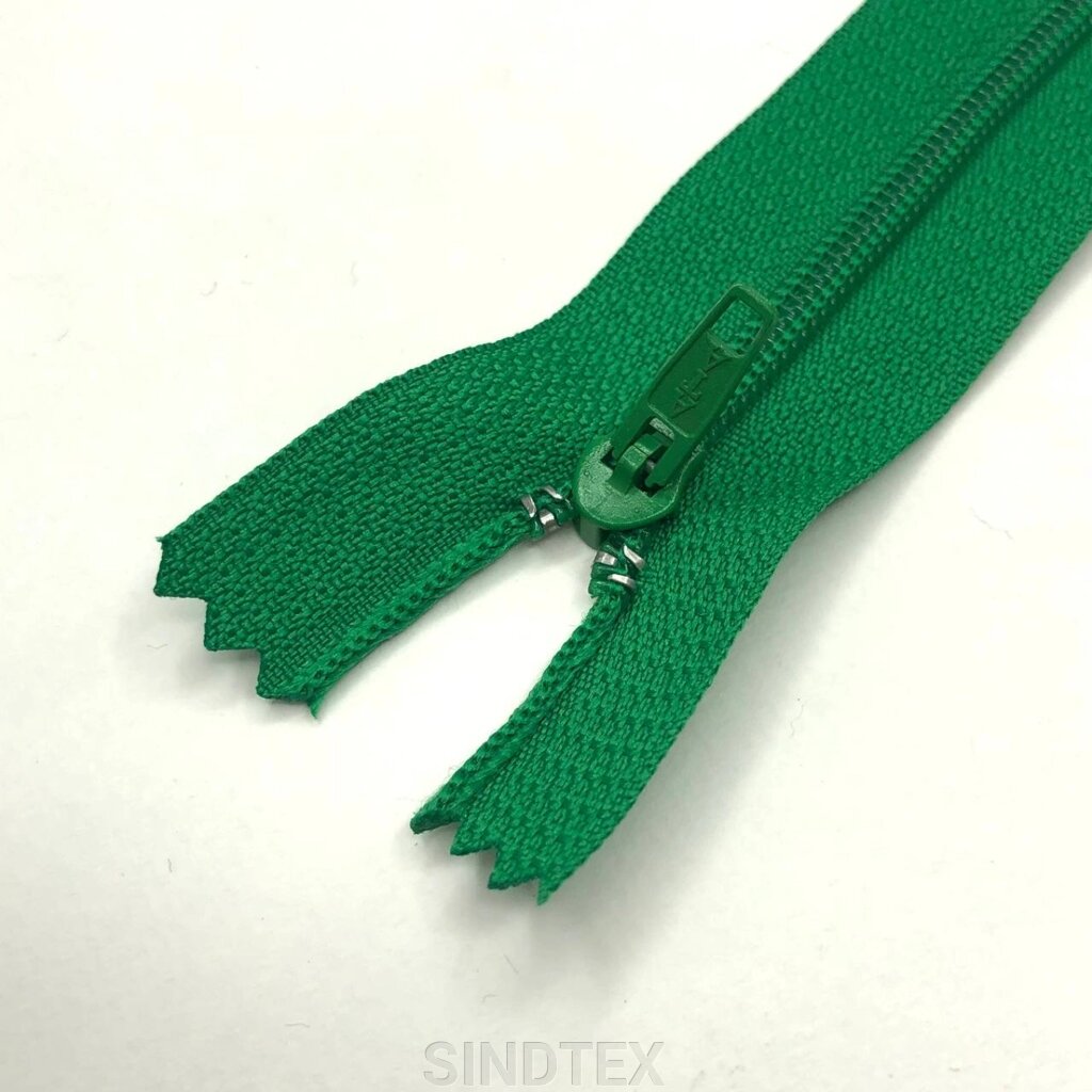 Блискавка брючна 18 см, зелений від компанії SINDTEX - фото 1
