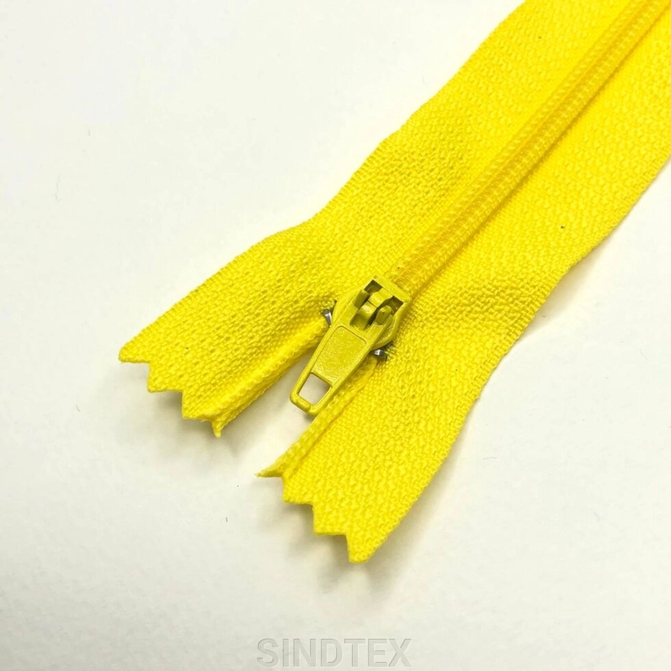 Блискавка брючна 18 см, жовтий від компанії SINDTEX - фото 1