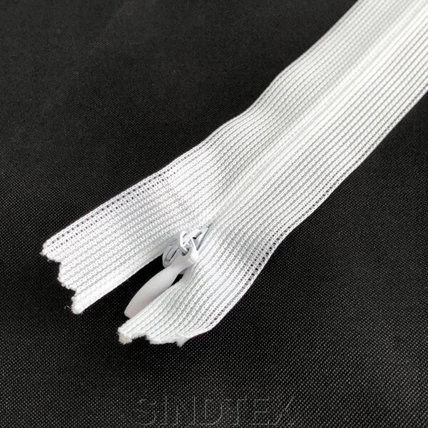 Блискавка потайна біла 25 см від компанії SINDTEX - фото 1