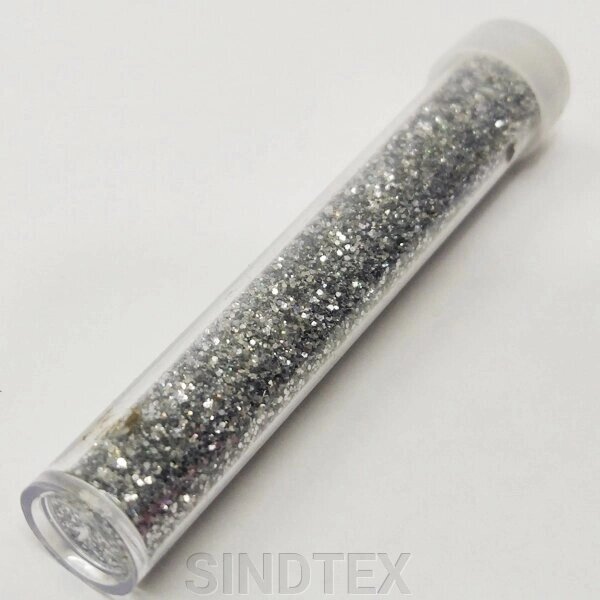 Блискітки (гліттер) срібні 5г від компанії SINDTEX - фото 1