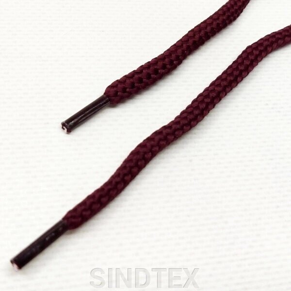 Бордовий шнур круглий плетений 1,5м поліестр від компанії SINDTEX - фото 1