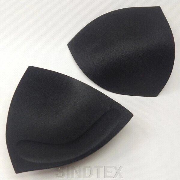 Чашки для купальників з Push Up треугольник, розмір 36 чорні від компанії SINDTEX - фото 1