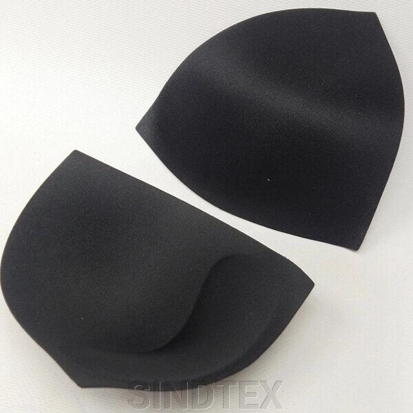 Чашки для купальників з Push Up треугольник, розмір 38 чорні від компанії SINDTEX - фото 1