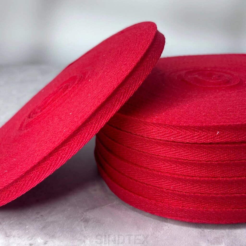 Червона кіперна стрічка 1 см (кіперна тасьма 10мм) від компанії SINDTEX - фото 1