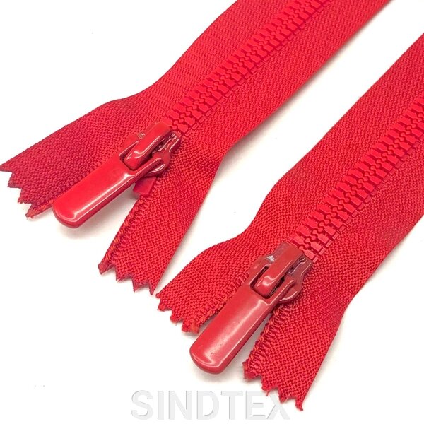 (червона) Роз'ємна блискавка Баришівка 100см з двома бігунками від компанії SINDTEX - фото 1