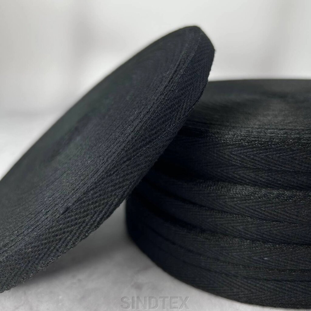 Чорна кіперна стрічка 1 см (кіперна тасьма 10мм) від компанії SINDTEX - фото 1