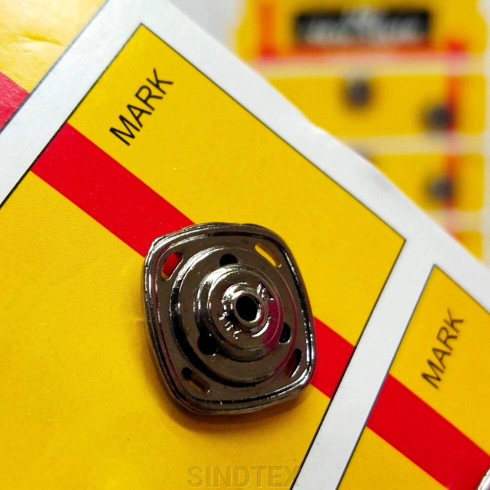 D=15 мм пришивні кнопки металеві, декоративні для шиття одягу графіт від компанії SINDTEX - фото 1
