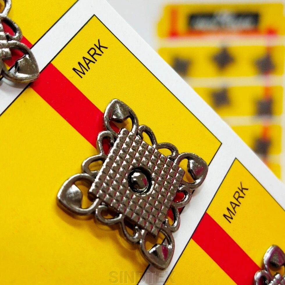 D=20 мм пришивні кнопки металеві, декоративні для шиття одягу графіт від компанії SINDTEX - фото 1