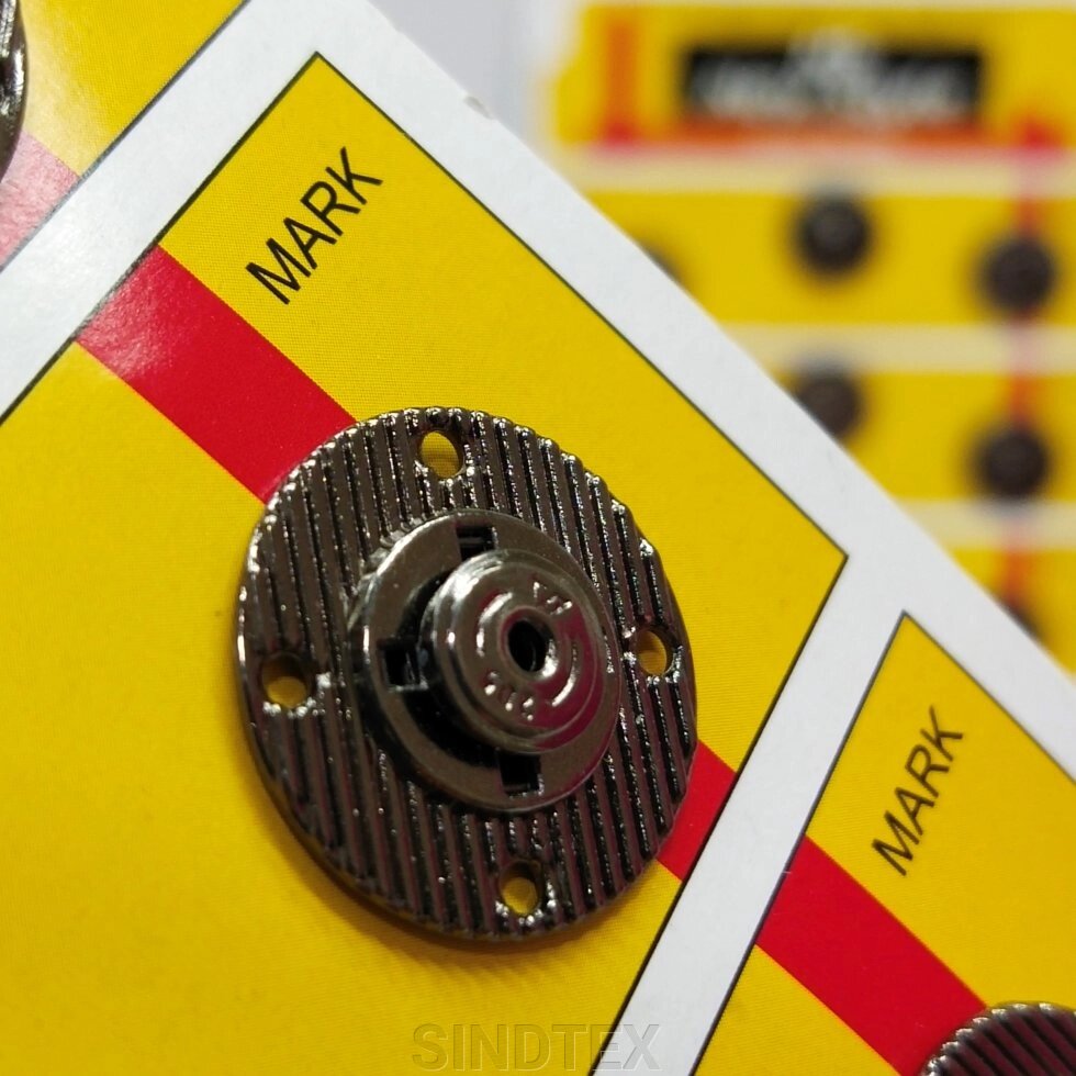D=20 мм пришивні кнопки металеві, декоративні для шиття одягу графіт від компанії SINDTEX - фото 1