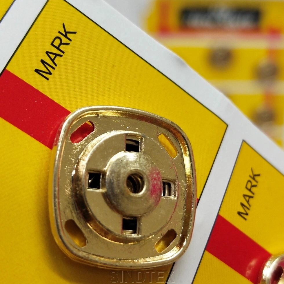 D=20 мм пришивні кнопки металеві, декоративні для шиття одягу золото від компанії SINDTEX - фото 1