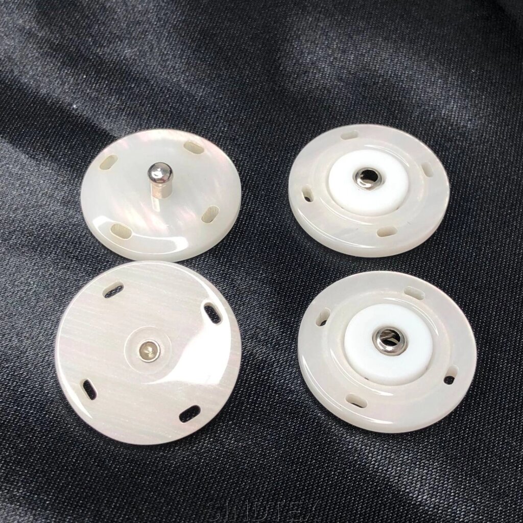 D=21 мм кнопки пластикові потаємні - білий перламутр від компанії SINDTEX - фото 1