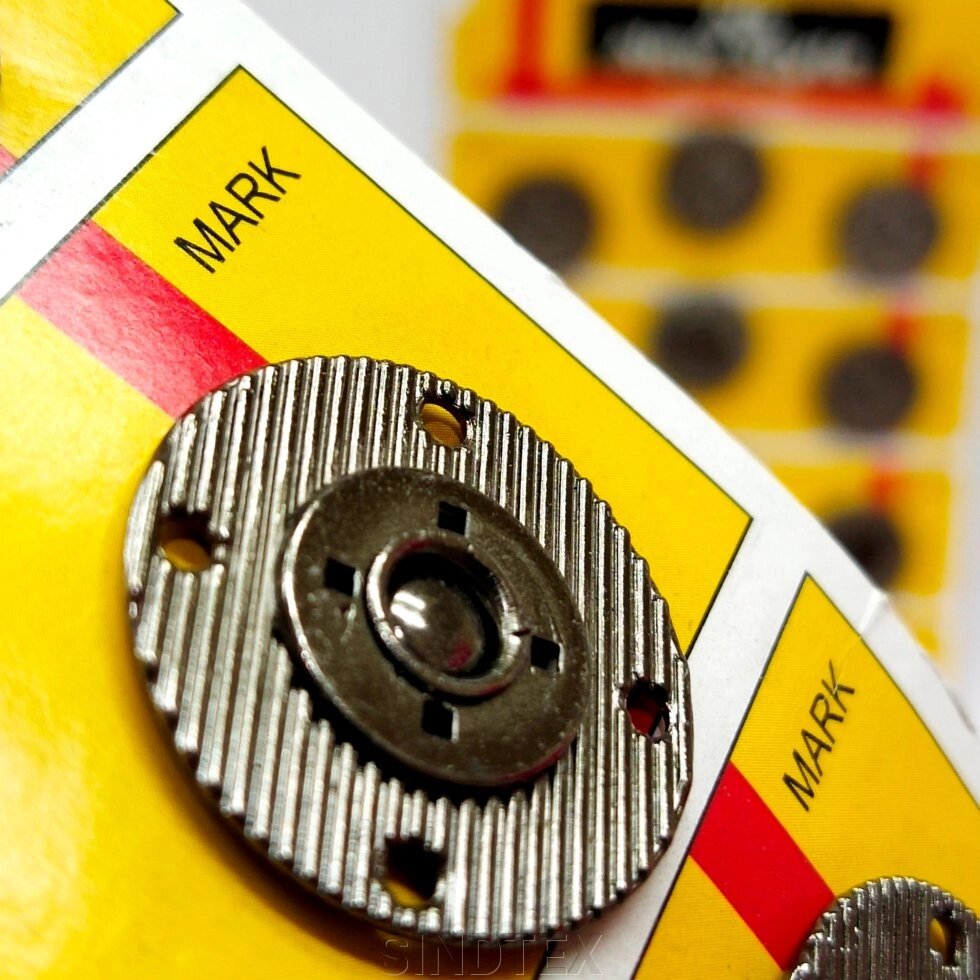 D=25 мм пришивні кнопки металеві, декоративні для шиття одягу графіт від компанії SINDTEX - фото 1