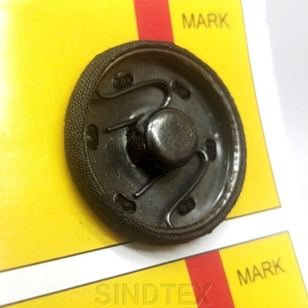 D=27 мм пришивні кнопки металеві обтягнуті тканиною, декоративні для шиття одягу від компанії SINDTEX - фото 1