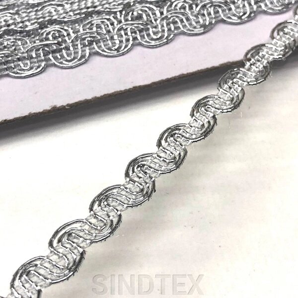 Декоративна тасьма 13м, ширина 7мм срібло (№752) від компанії SINDTEX - фото 1