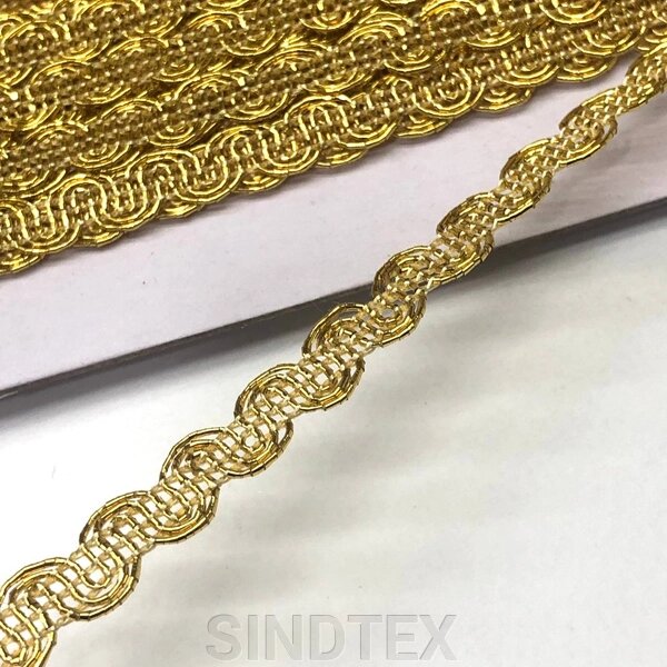 Декоративна тасьма 13м, ширина 7мм золота від компанії SINDTEX - фото 1