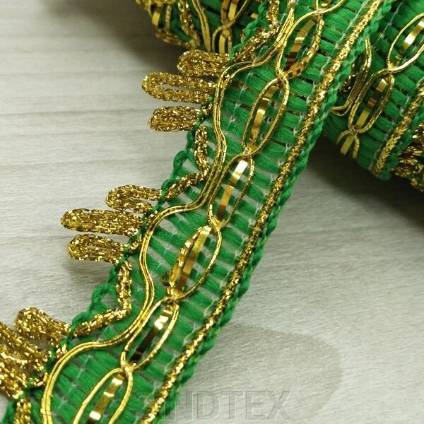 Декоративна тасьма для танцювального одягу Col: зелений від компанії SINDTEX - фото 1