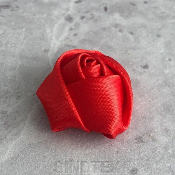 Декоративна троянда атласна 4 см - червоний від компанії SINDTEX - фото 1