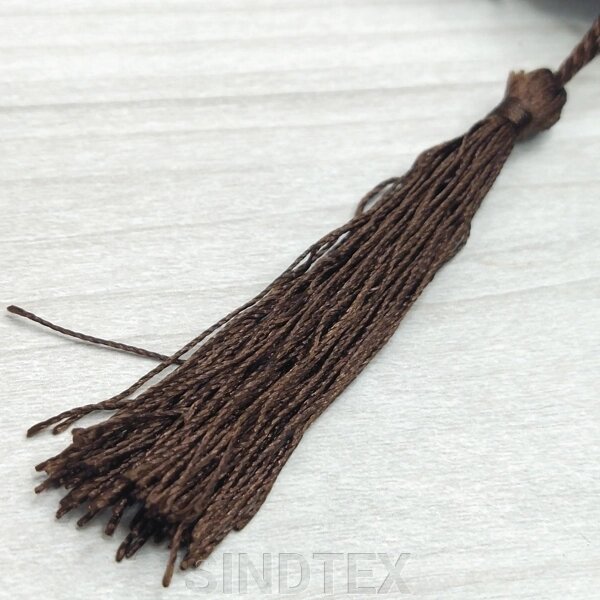 Декоративні китиці для рукоділля 13 см - коричневі від компанії SINDTEX - фото 1