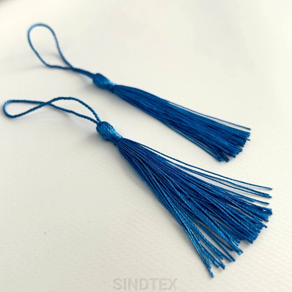 Декоративні китиці для рукоділля 13 см - синій від компанії SINDTEX - фото 1