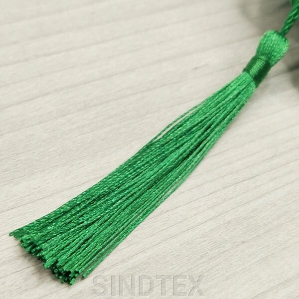 Декоративні китиці для рукоділля 13 см - зелені від компанії SINDTEX - фото 1