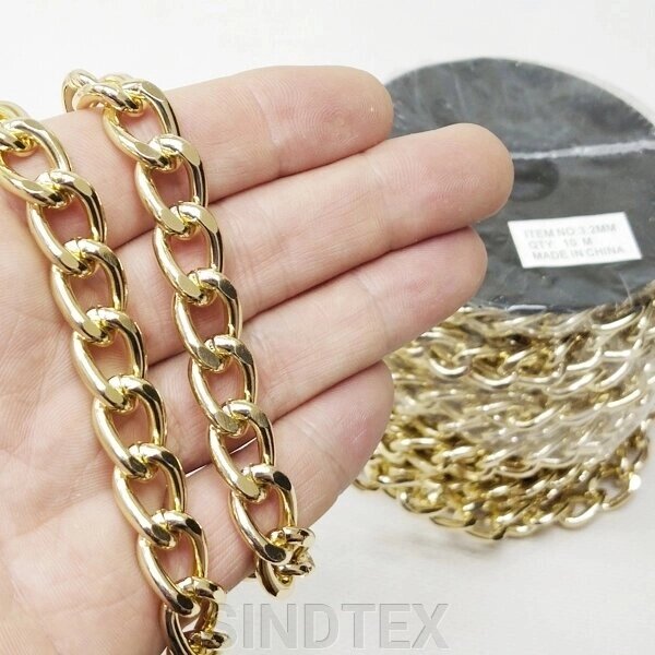 Декоративні ланцюги, колір золото 3,2 мм від компанії SINDTEX - фото 1