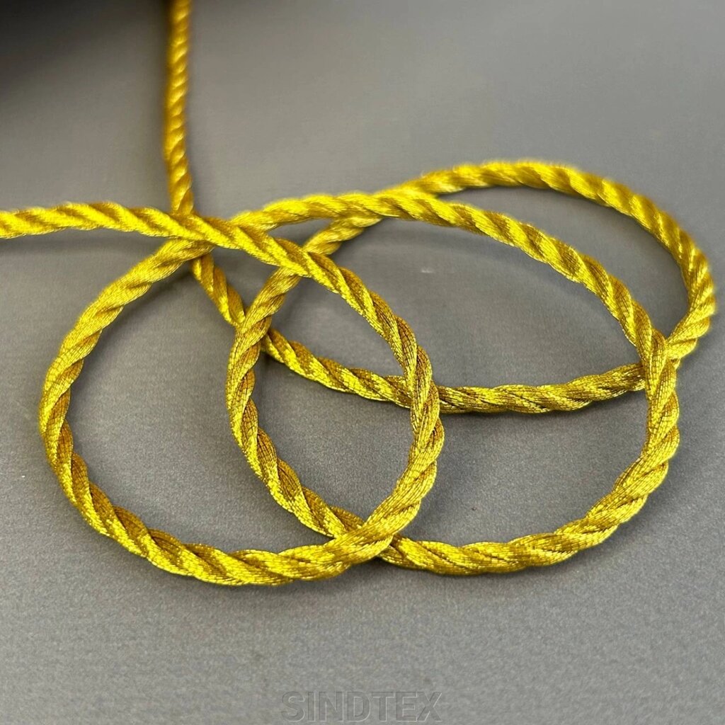 Декоративний шнур 3мм - золото парча від компанії SINDTEX - фото 1