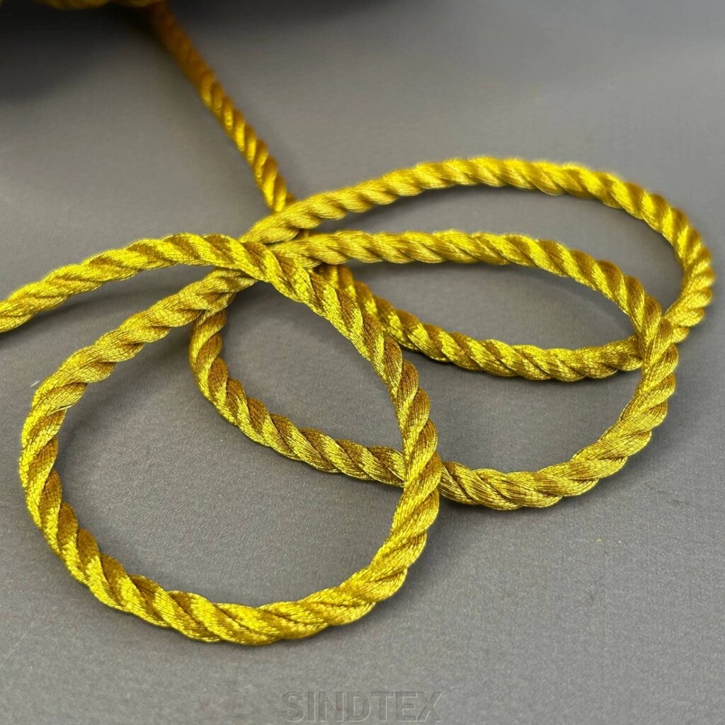 Декоративний шнур 5мм - золото парча від компанії SINDTEX - фото 1