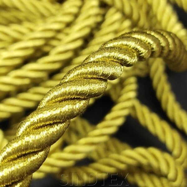 Декоративний шнур для натяжних стель, золото 10 мм від компанії SINDTEX - фото 1