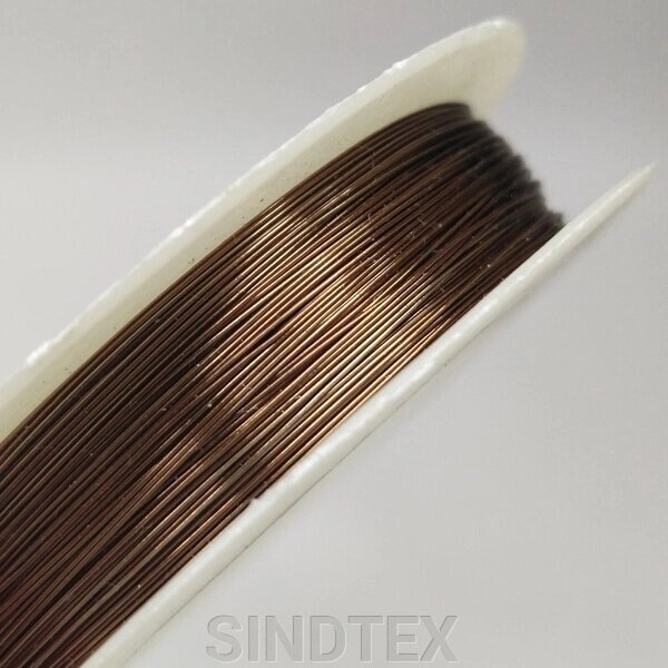 Дріт 0,3 мм намотування 10 метрів колір - коричневий від компанії SINDTEX - фото 1