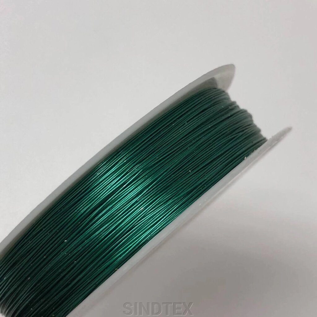 Дріт 0,3мм Намотування 50 ярдів (46 метрів), колір - зелений від компанії SINDTEX - фото 1